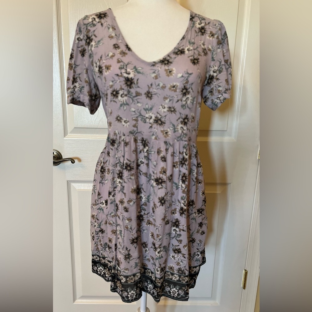 Babydoll Lavender Floral Dress Size Medium